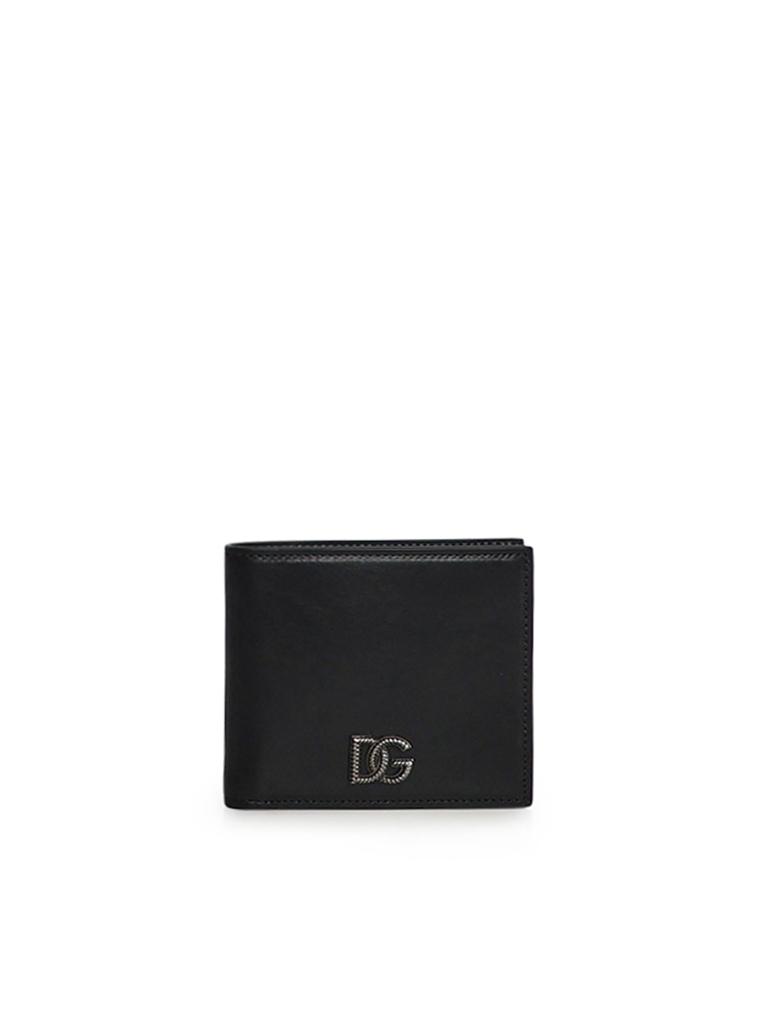 Portacarte in pelle di vitello con logo <BR/> BP1321 AU99480999 DOLCE & GABBANA 