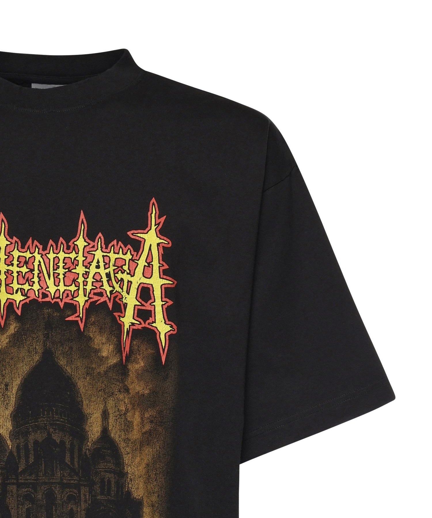 T-shirt in cotone con stampa 764235 TUVE41000 BALENCIAGA 