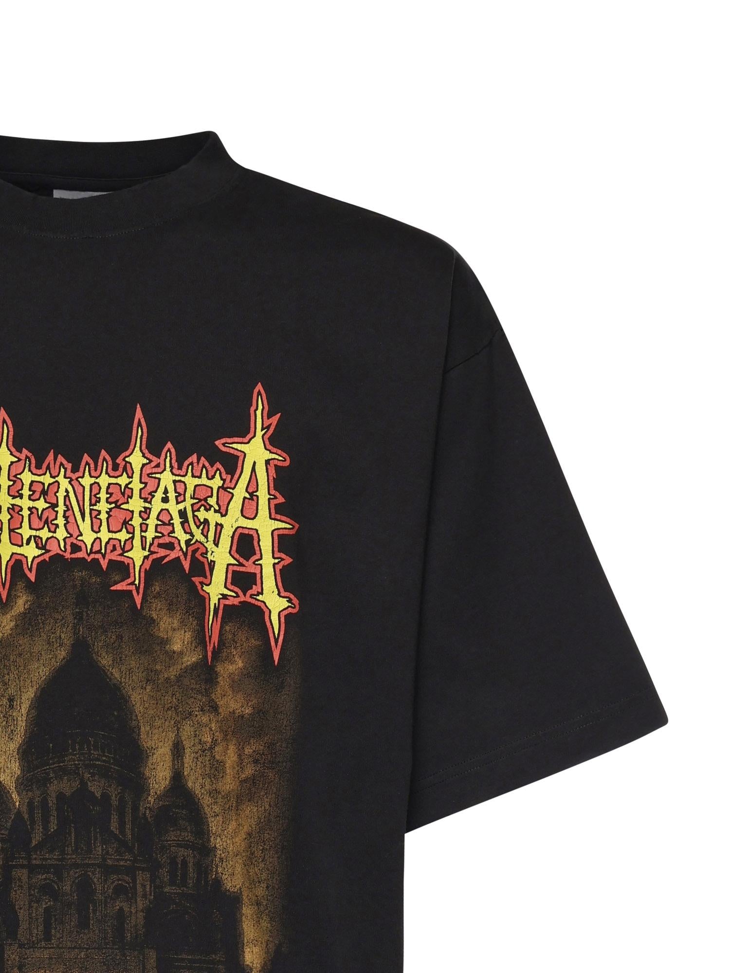 T-shirt in cotone con stampa 764235 TUVE41000 BALENCIAGA 