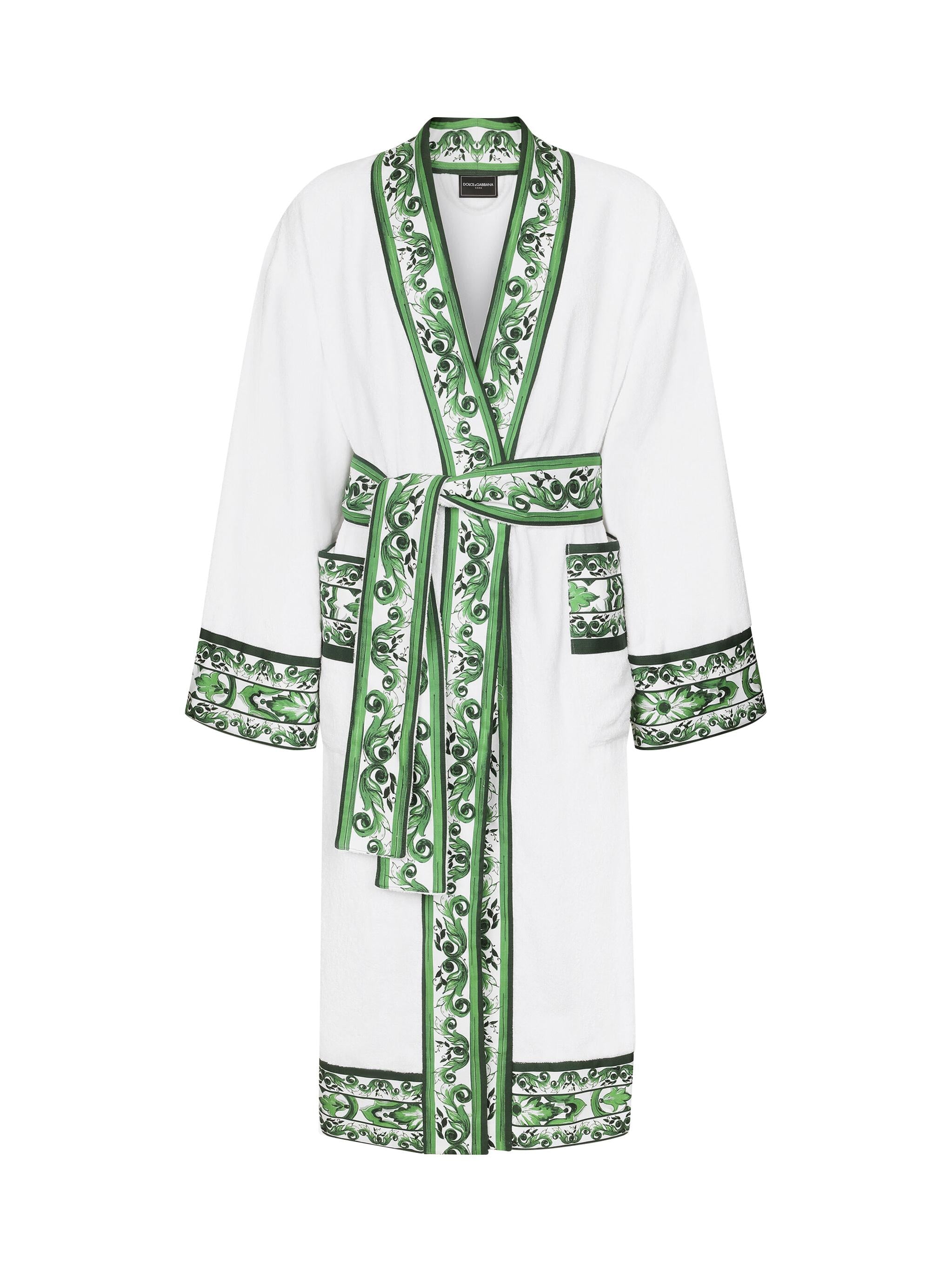 Accappatoio in cotone Maiolica TCF010 TCAGNUV024 DOLCE & GABBANA HOME 