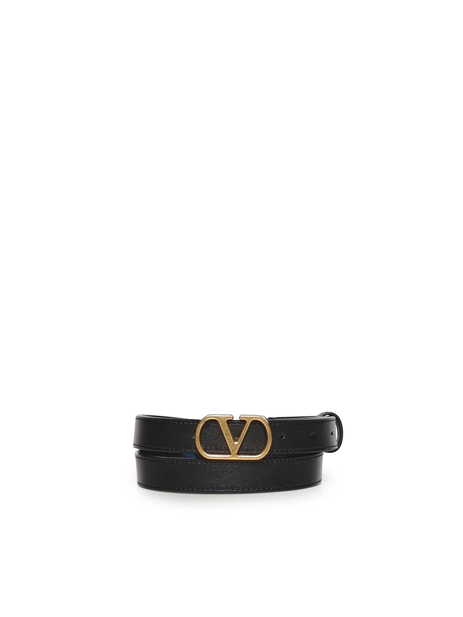 Cintura Vlogo Signature in pelle 7W2T0SM7 IYR0NO VALENTINO GARAVANI 