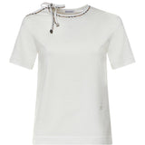 T-shirt in cotone con laccetti 8127210 B7078 BURBERRY 