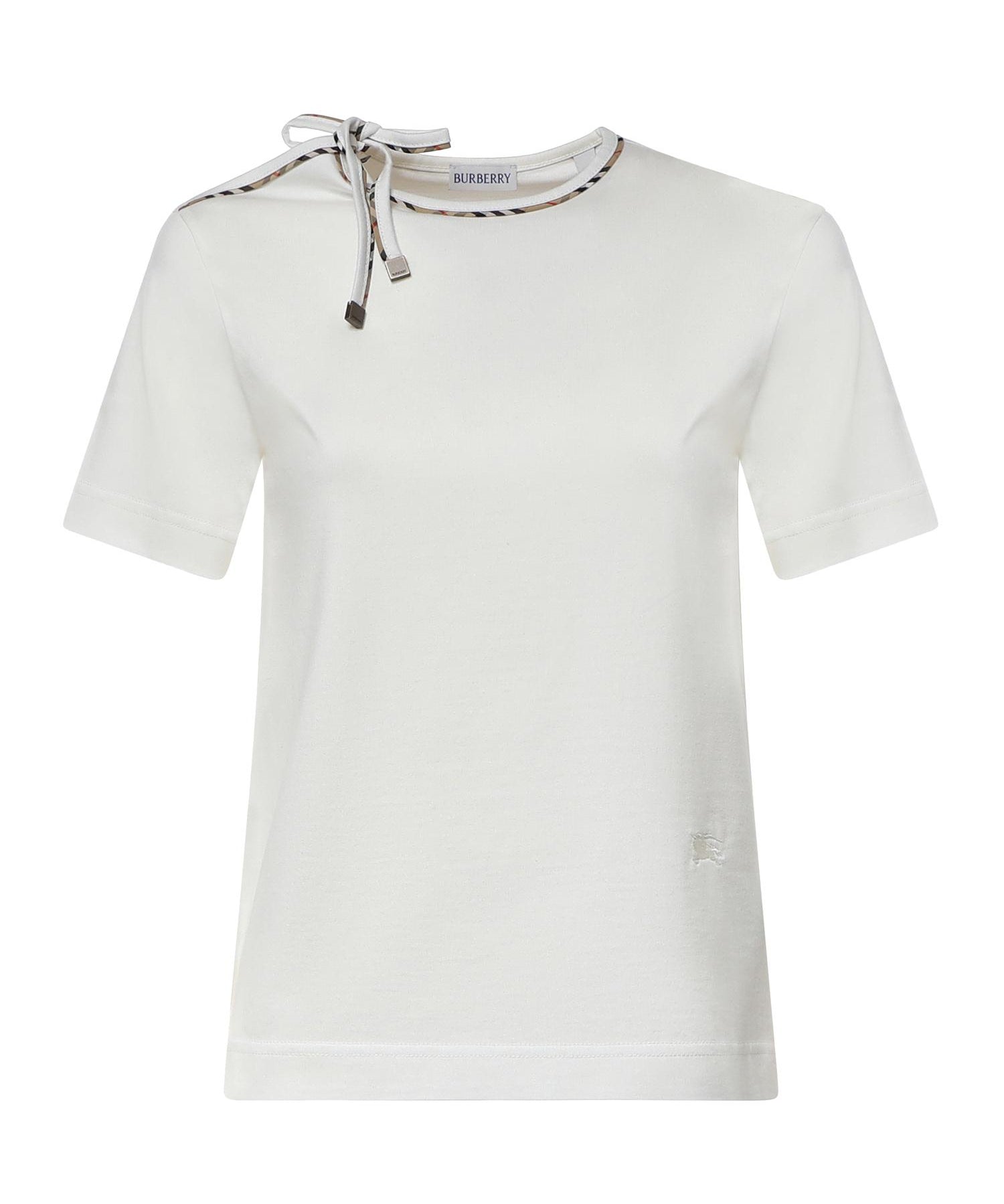 T-shirt in cotone con laccetti 8127210 B7078 BURBERRY 
