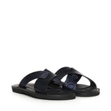 Sandali crossed in pelle e nastro con logo X4P124 XN787MB007 EMPORIO ARMANI 