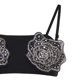Reggiseno con rose gioiello ricamate 106622 A31PZ99 PINKO 