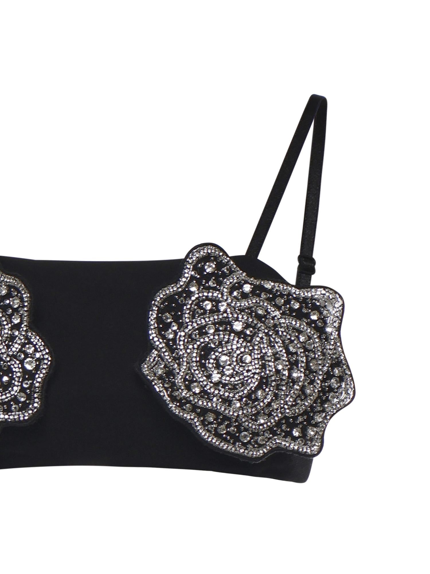 Reggiseno con rose gioiello ricamate 106622 A31PZ99 PINKO 