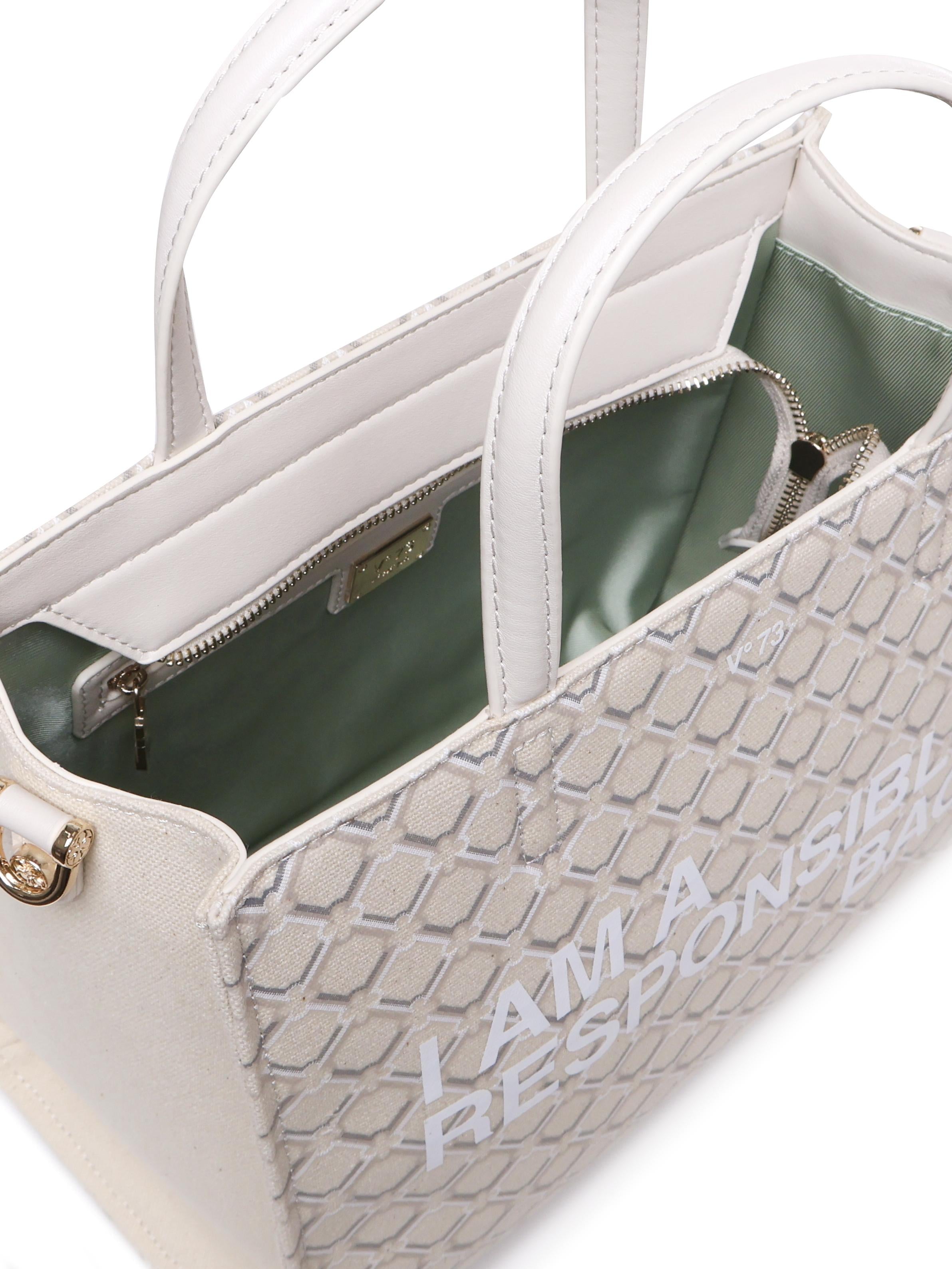 Shopping bag Responsibility 73BS7Q901 RESPONSIBILITY LOGOOFFWHITE V° 73 