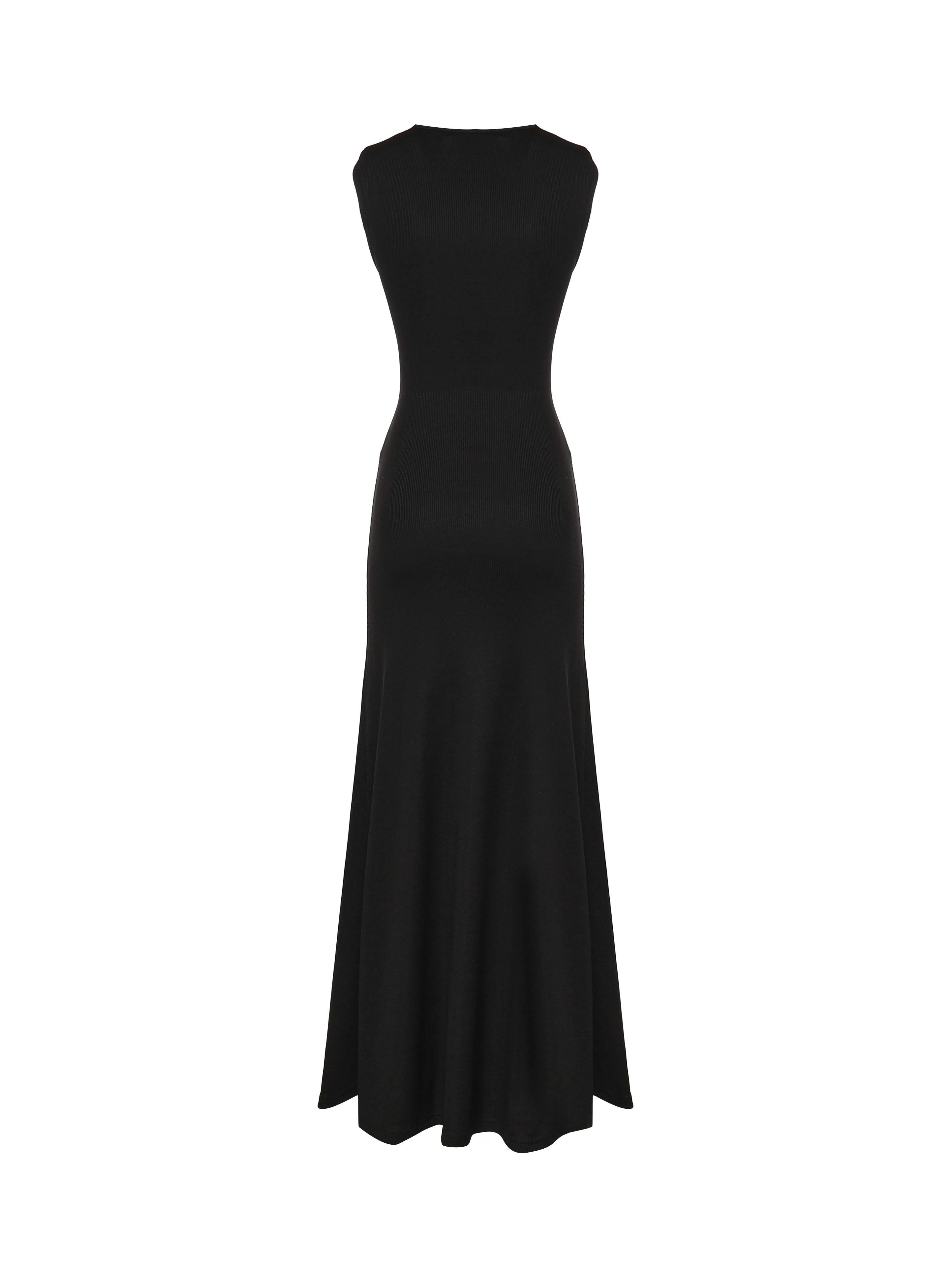 Abito midi Droplet Crystal Separation in jersey 26013750 BLACK CHRISTOPHER ESBER 