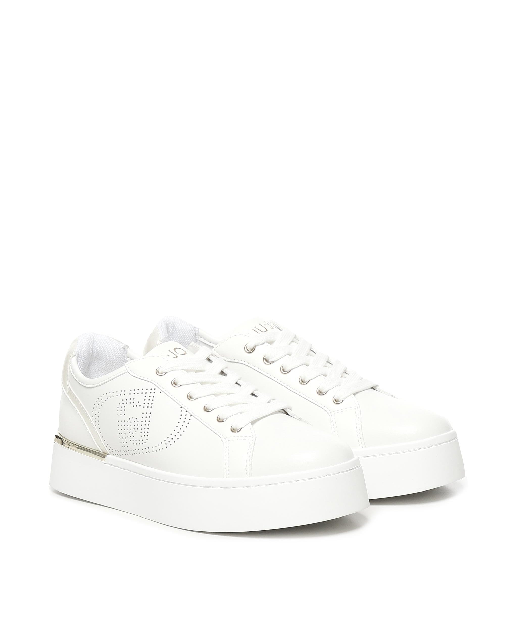 Sneakers in pelle con logo traforato BA5023P010201065  LIU JO 