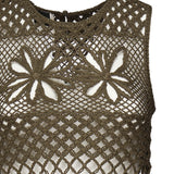 Top senza maniche crochet traforato 104733 A2FFX26 PINKO 