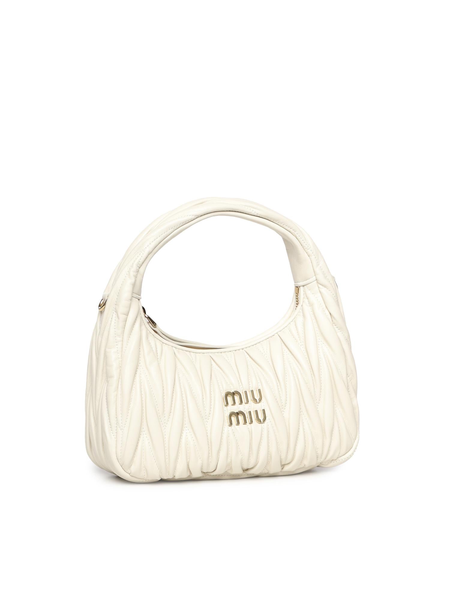 Borsa hobo Wander in nappa matelassé 5BC125 AN88F0009 MIU MIU 