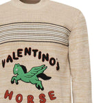 Pullover in lana e cotone con logo 7V3KC34E B27DRY VALENTINO GARAVANI 