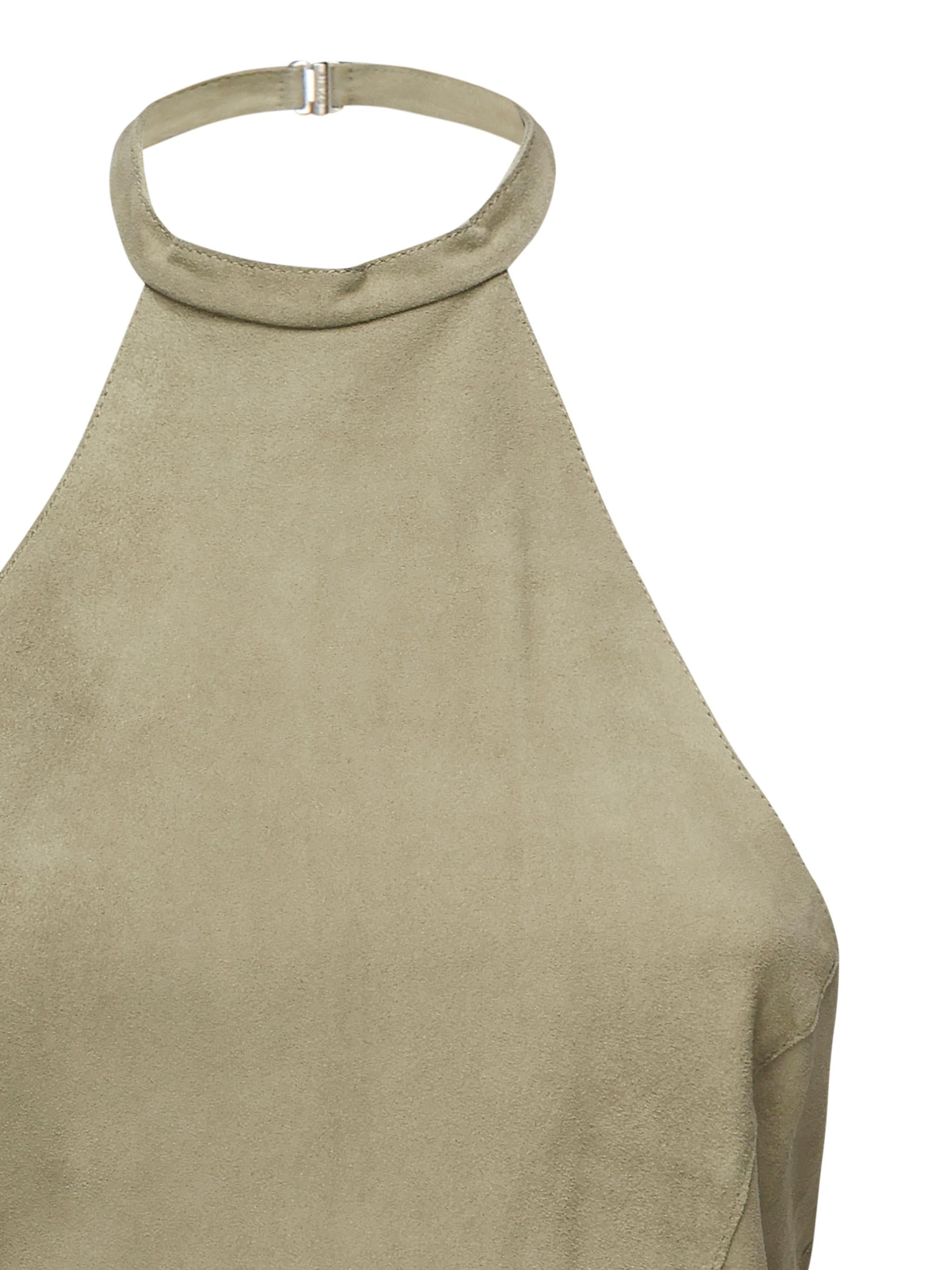 Top in suede con schiena scoperta 104724 A2EYXA3 PINKO 