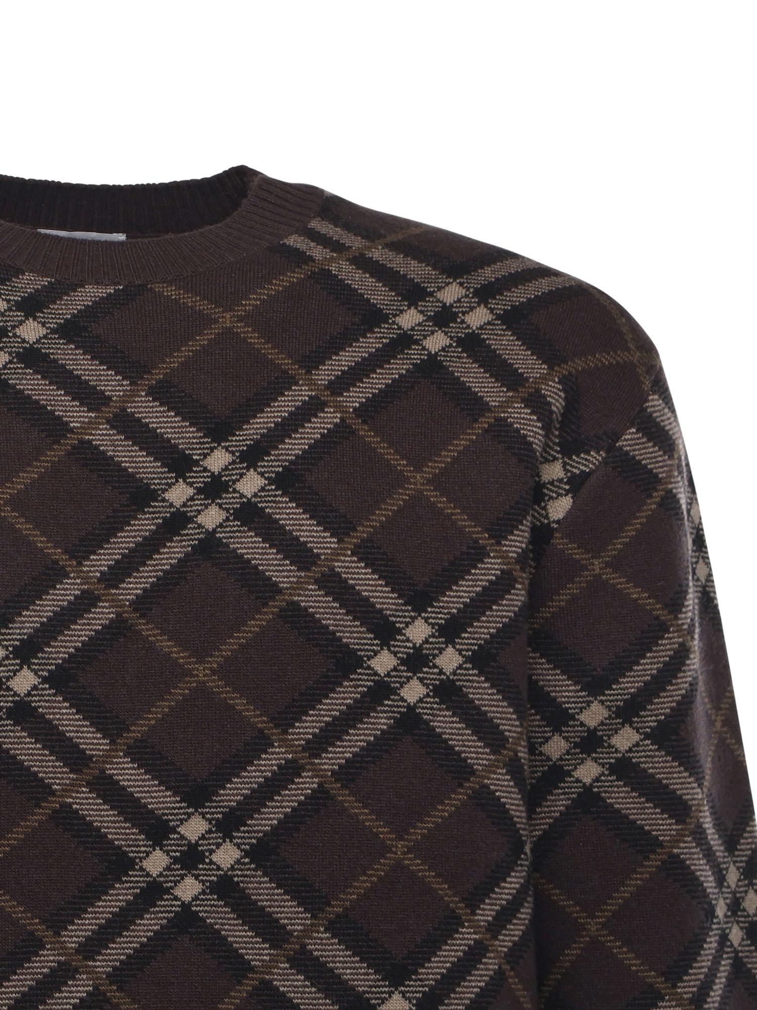 Maglione in lana e cashmere Check 8115704 B2412 BURBERRY 