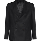 Blazer doppiopetto in lino MCAUS3259S26 019 MICHAEL COAL 