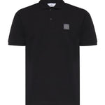 Polo in piqué di cotone con patch Compass L1S152200011 S0039V0029 STONE ISLAND 