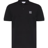 Polo in piqué di cotone con patch Compass L1S152200011 S0039V0029 STONE ISLAND 
