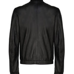 Giubbotto in pelle con placca logata G9ZY5L HULR0N0000 DOLCE & GABBANA 