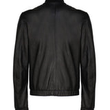 Giubbotto in pelle con placca logata G9ZY5L HULR0N0000 DOLCE & GABBANA 