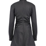 Miniabito chemisier in fresco di lana gessato DA569 ES0080D903 DONDUP 