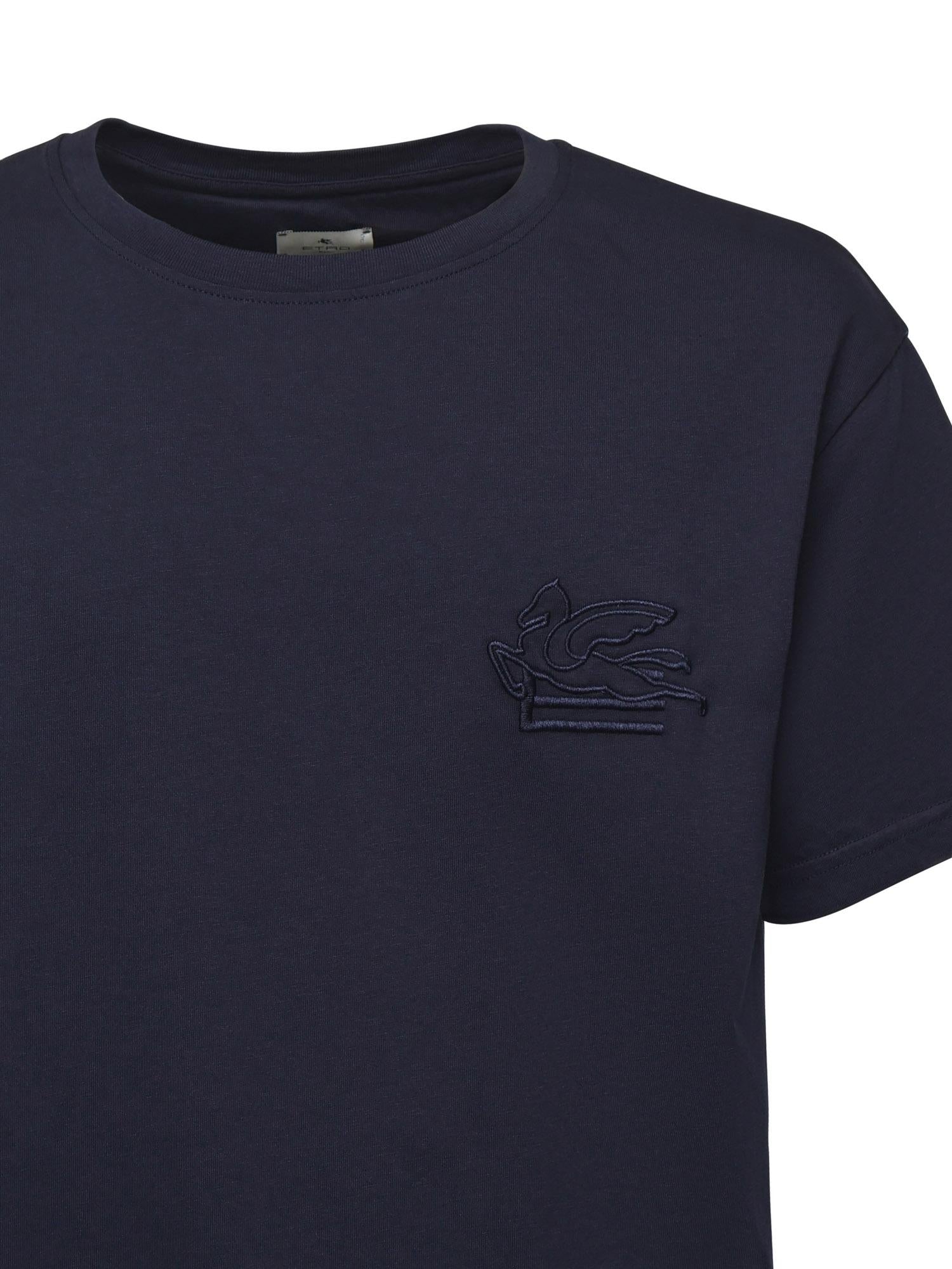 T-shirt in cotone con ricamo Pegaso MRMA0007 AR233B0065 ETRO 