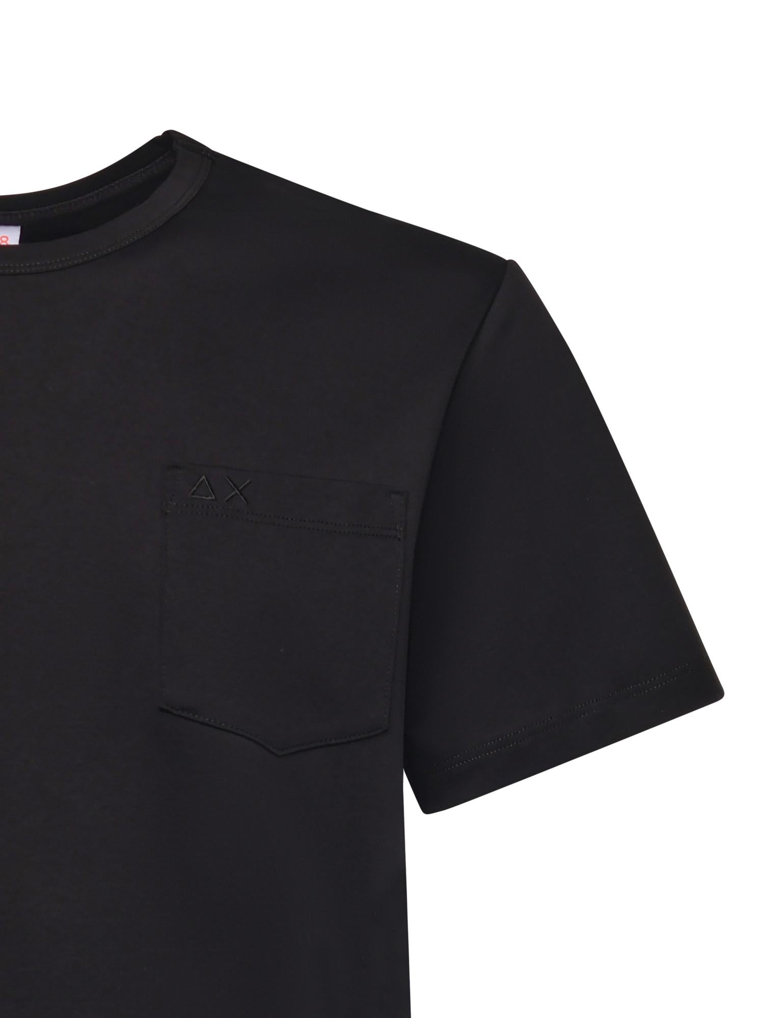 T-shirt in jersey di cotone con taschino T45101 11 SUN 68 