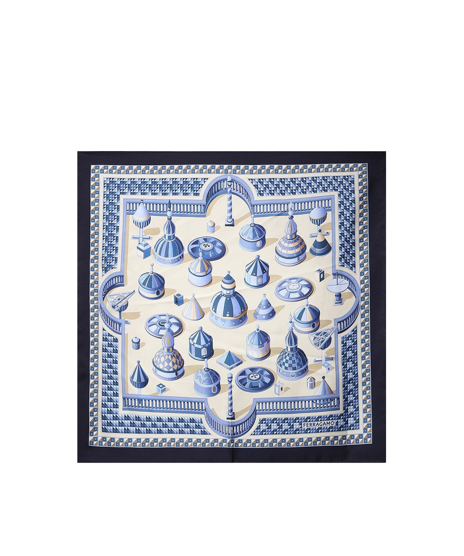 Foulard in seta con stampa<BR/> 310197 790108008 FERRAGAMO 