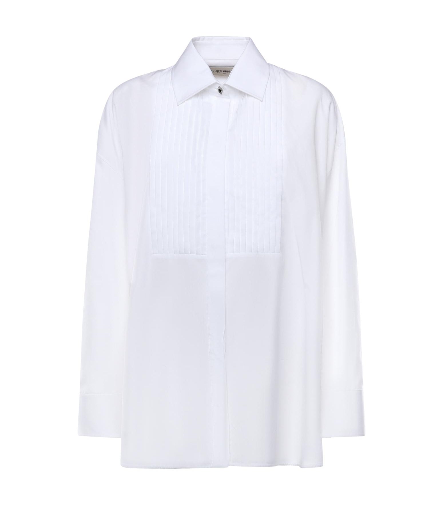 Camicia in cotone con dettaglio plissé GWP02599 P00232310359 GOLDEN GOOSE 