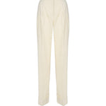 Pantaloni Nathalie in misto lino TM150407A TNL009PALE YELLOW THE ANDAMANE 