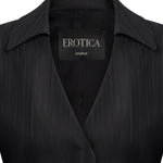 Blazer cropped in gessato lana e viscosa DJ848 EFE166D999 DONDUP 