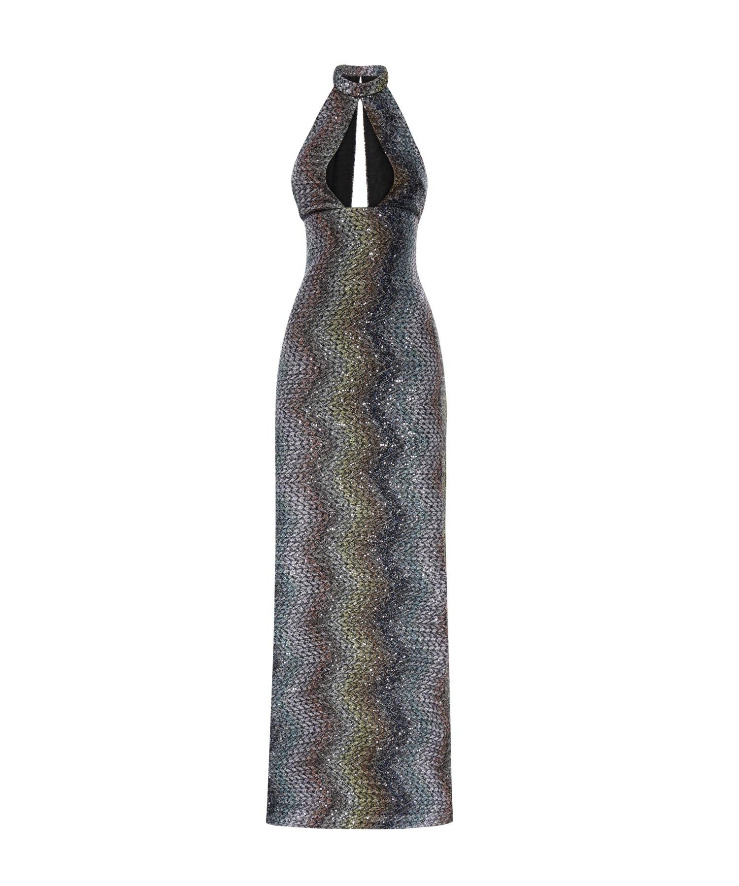 Abito lungo con lamé e paillettes DS26SG2V BC0065SMSNS MISSONI 