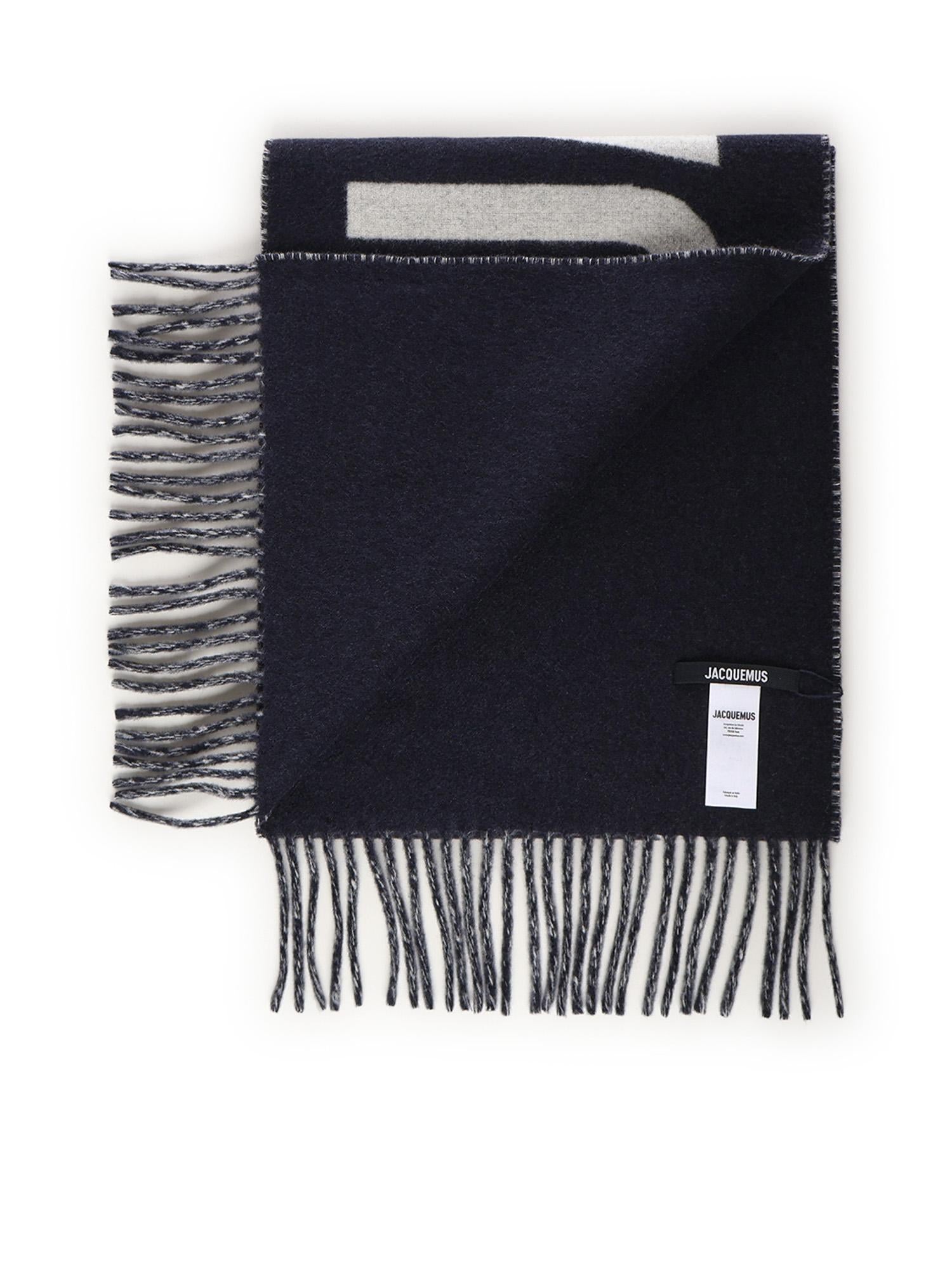 Sciarpa con frange e logo ACU00435AOT4001 380 JACQUEMUS 