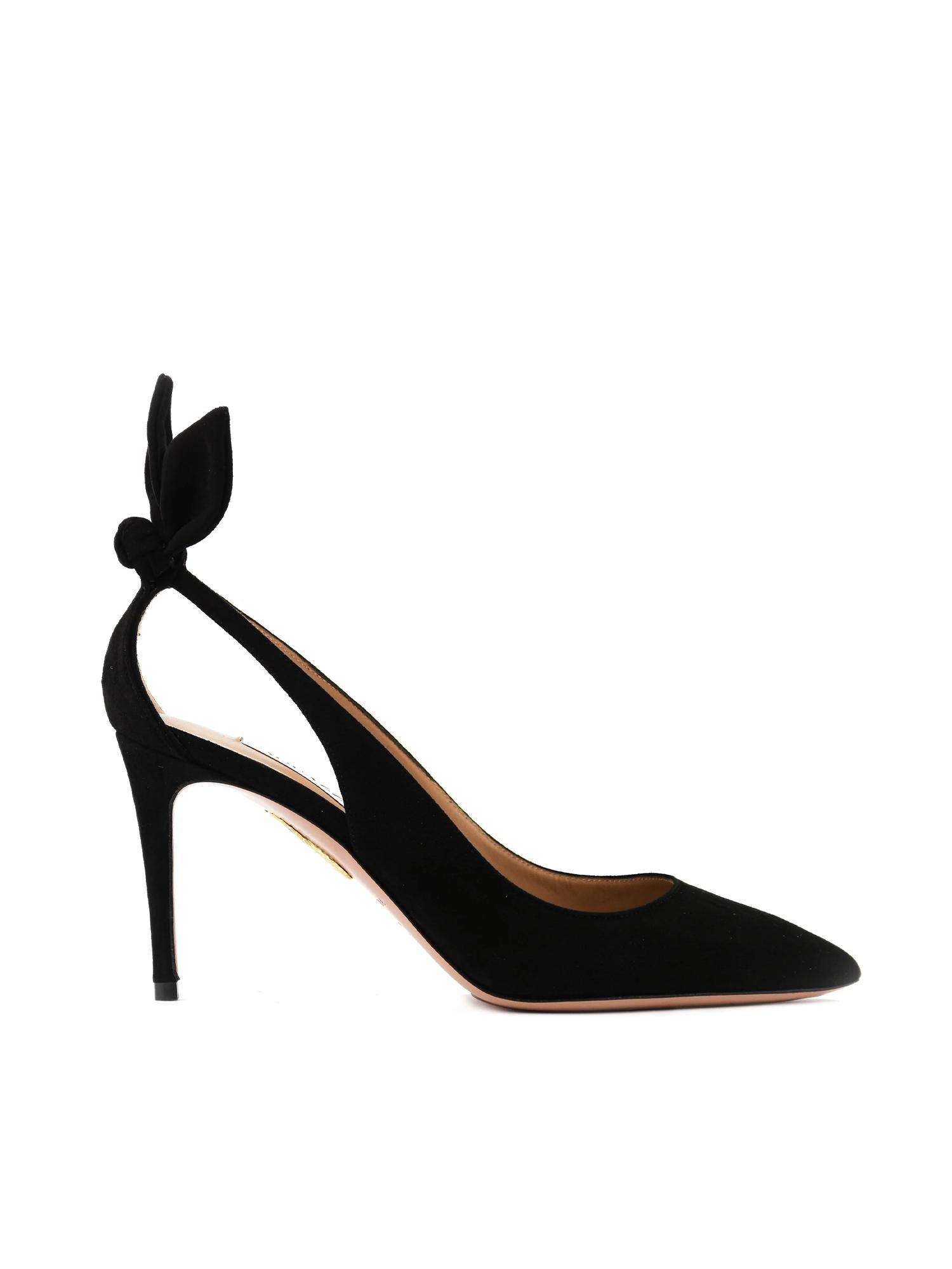 Pumps Bow Tie in suede DENMIDP0 SUE000 AQUAZZURA 