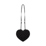 Borsa Le Cœur in pelle di capra scamosciata con strass AA1P003CA286 999 ALAIA 