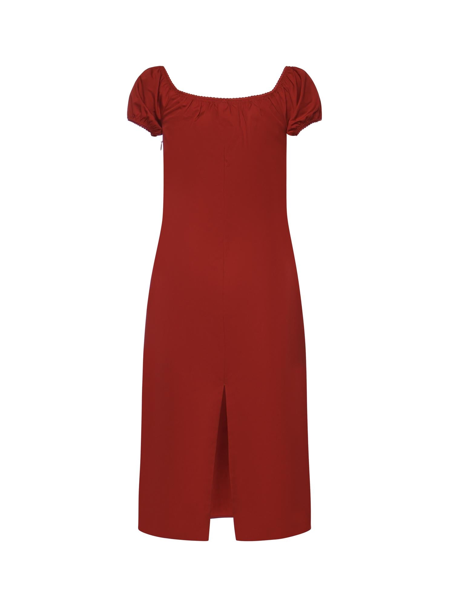Abito in cotone con logo MF6183 1BMSF0011 MIU MIU 
