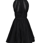 Mini dress in popeline traforato AA9R13456TL19 995 ALAIA 