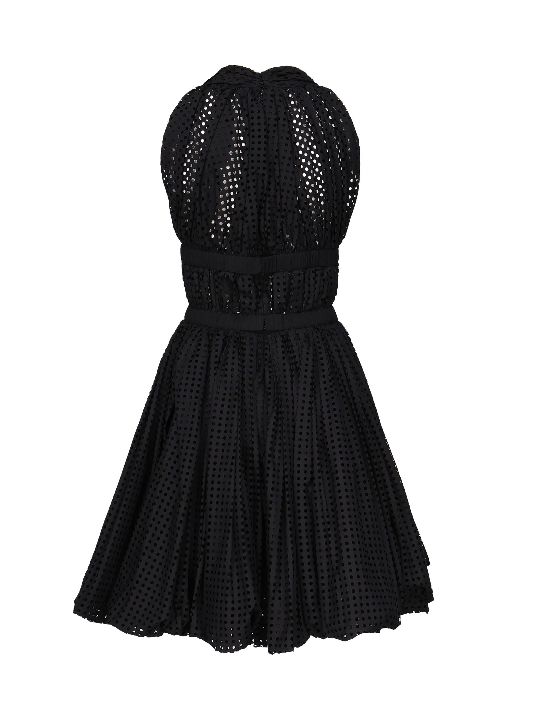 Mini dress in popeline traforato AA9R13456TL19 995 ALAIA 