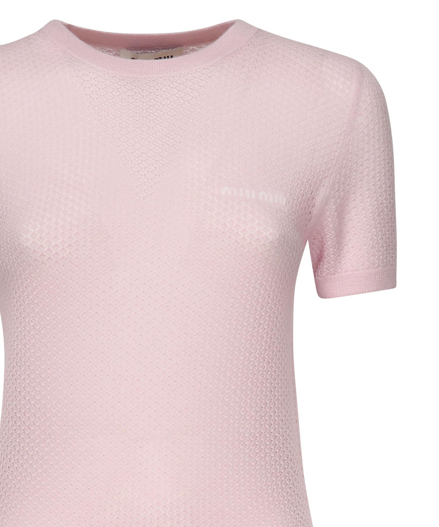 Maglia in cashmere con logo MMLB30 17NNF0E18 MIU MIU 