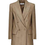Giacca Gerla doppiopetto in lino <BR/> 2511041022600 001 MAX MARA 
