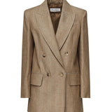 Giacca Gerla doppiopetto in lino <BR/> 2511041022600 001 MAX MARA 
