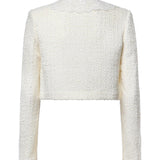 Giacca cropped in bouclé con pizzo PF26002J C SELF-PORTRAIT 
