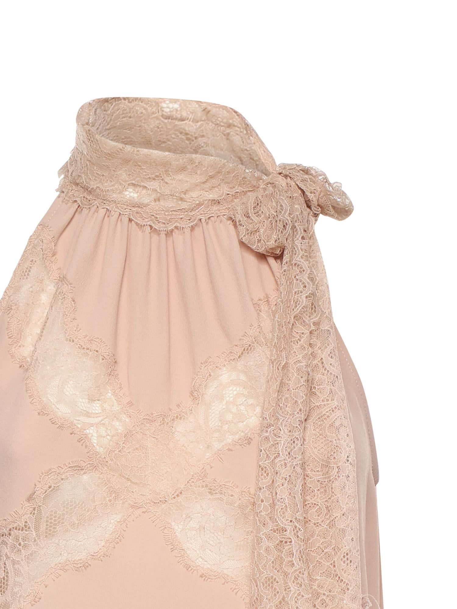Top con scollo all'americana e pizzo 106263 A32YQ35 PINKO 