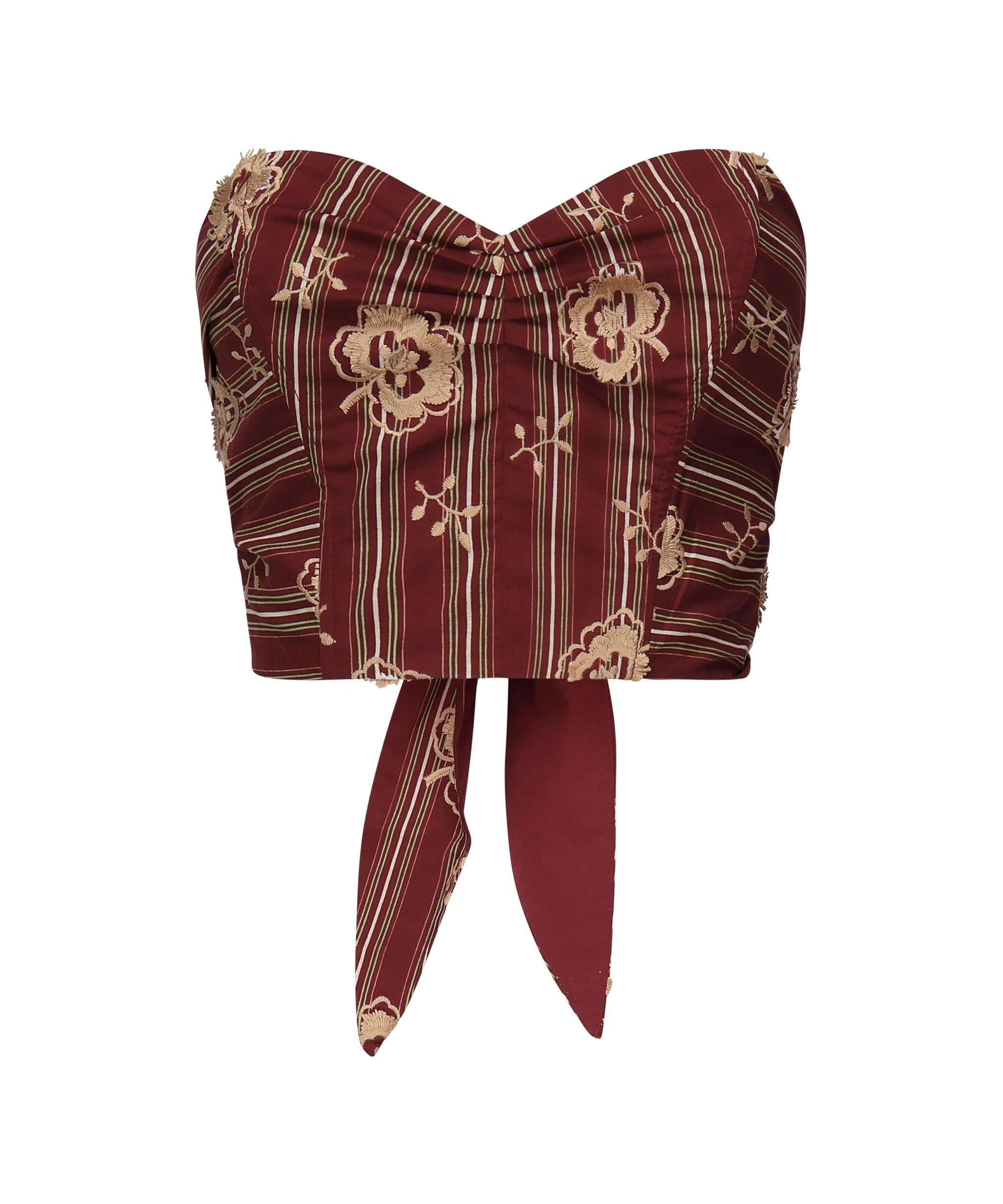 Top a corsetto in mussola di cotone DT9196 VAR. UNICA OTTOD'AME 