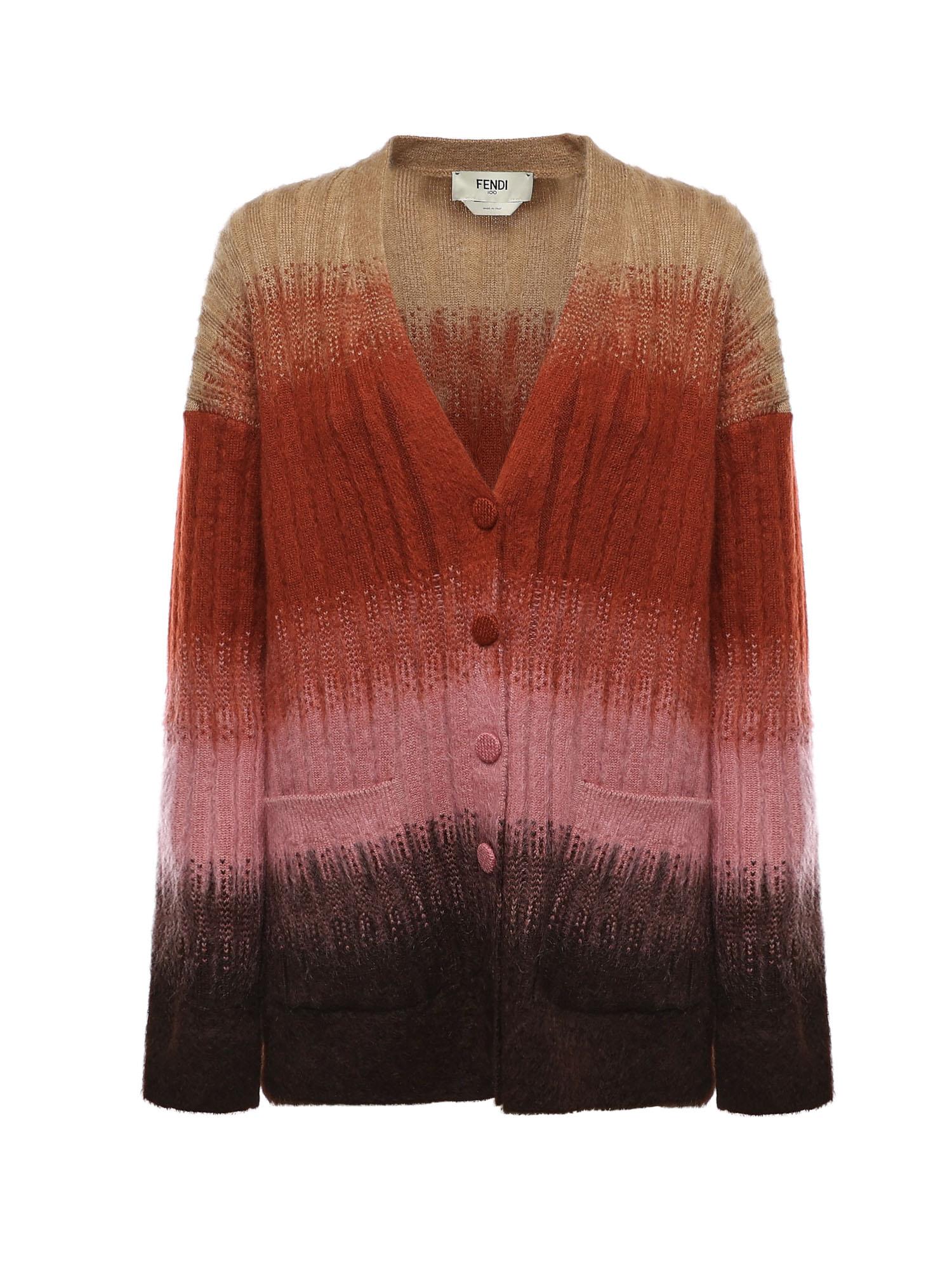 Cardigan in mohair e lana FZE540 AYLTF1TIN FENDI 