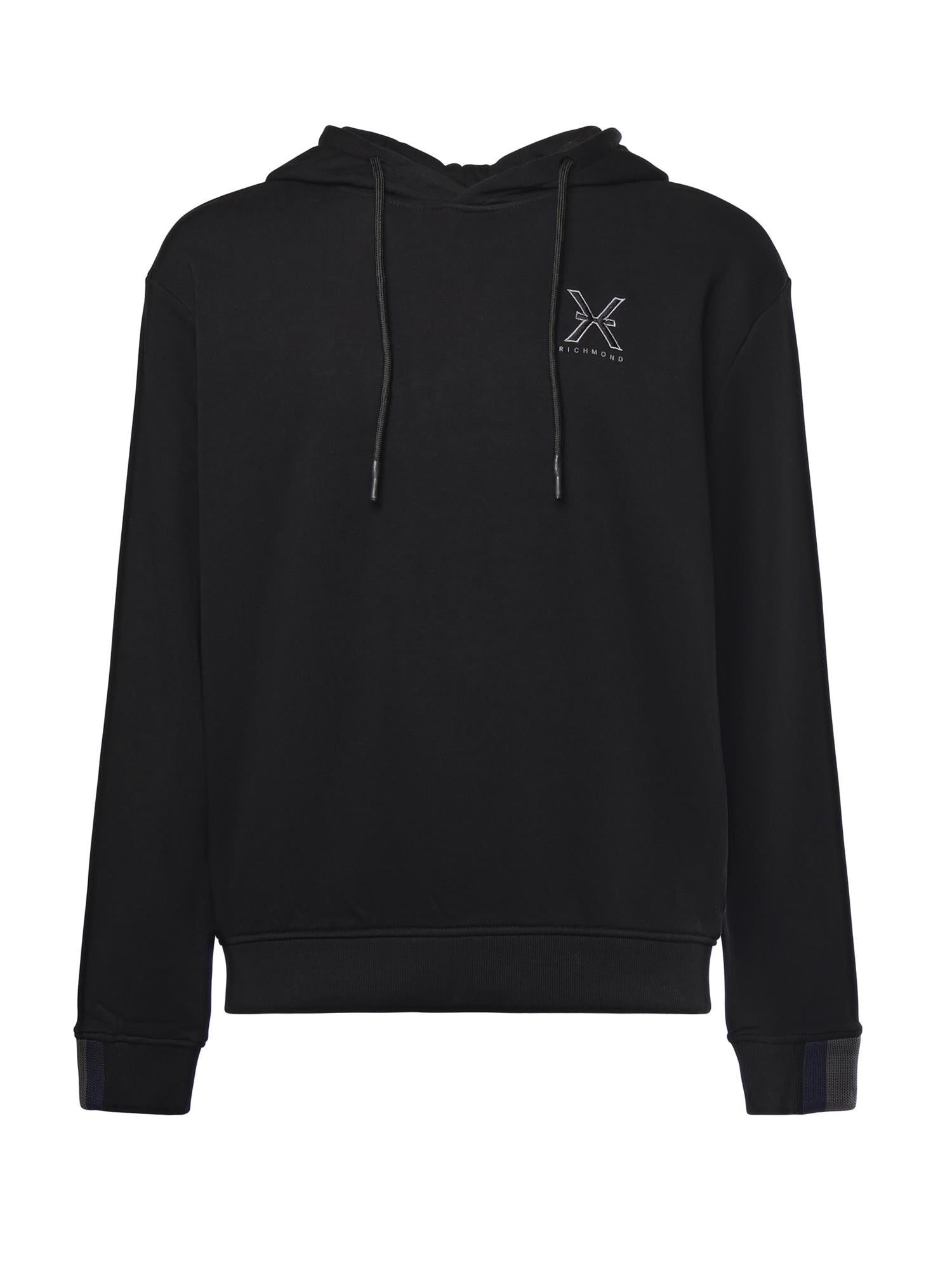 Felpa in misto cotone con logo UMA25040FE BLACK RICHMOND X 