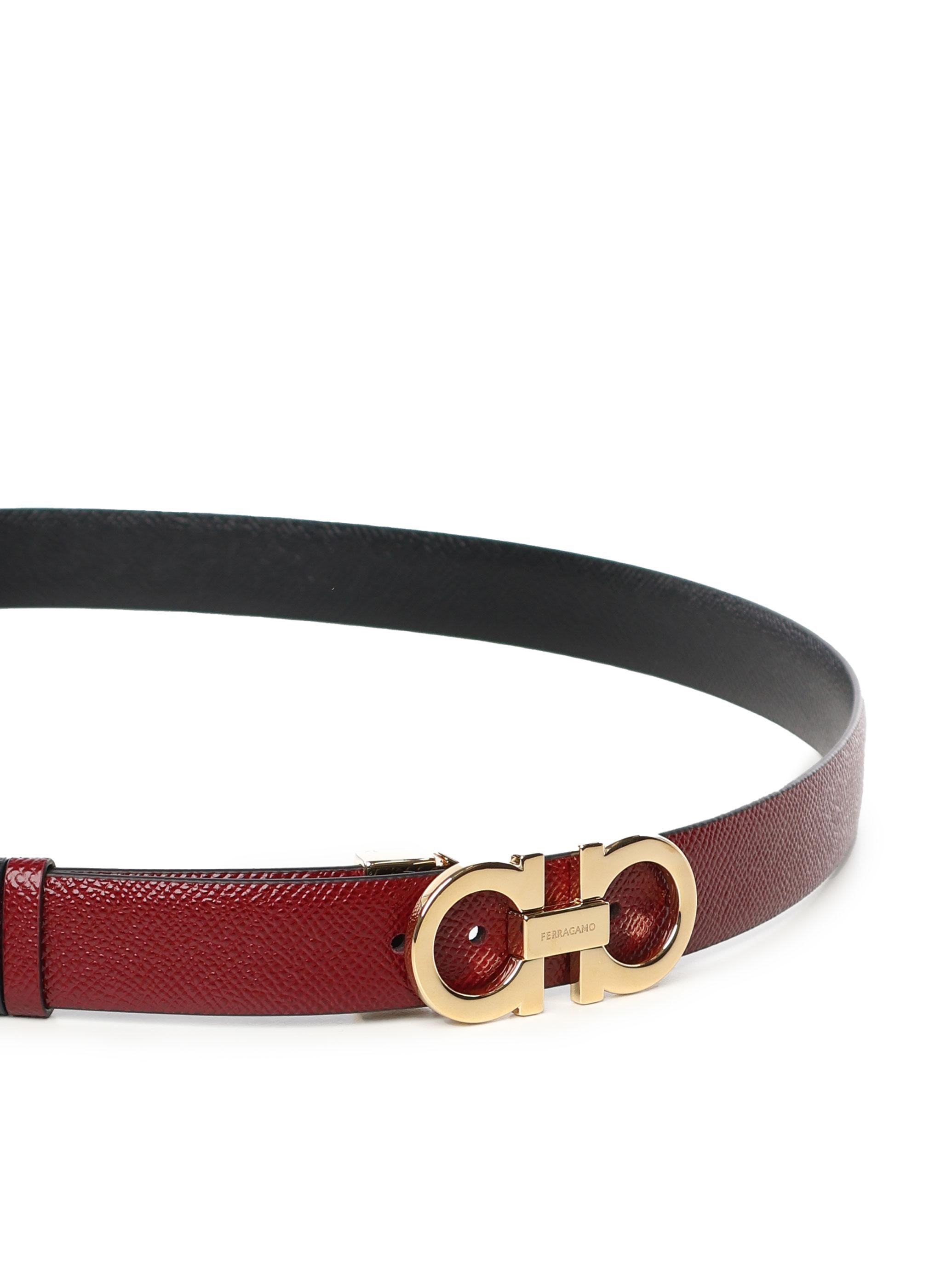 Cintura reversibile e regolabile Gancini<BR/> 23A565 780393826 FERRAGAMO 
