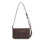 Borsa a spalla Mini Love Bag One Slouchy in suede con intarsi 106244 A0F6M11O PINKO 