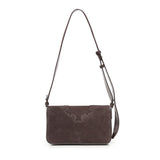 Borsa a spalla Mini Love Bag One Slouchy in suede con intarsi 106244 A0F6M11O PINKO 