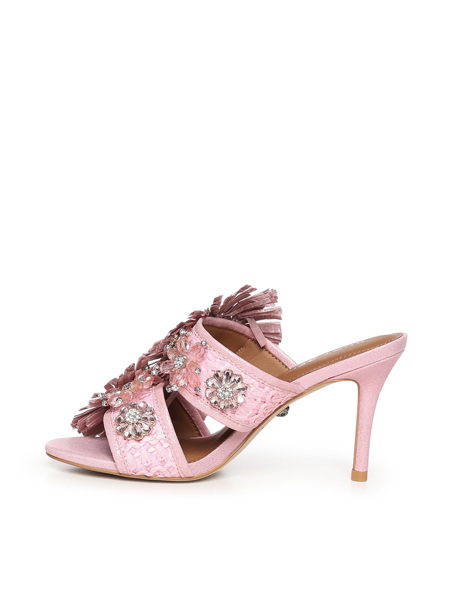 Mules in rafia 5595798999 PINK KURT GEIGER 