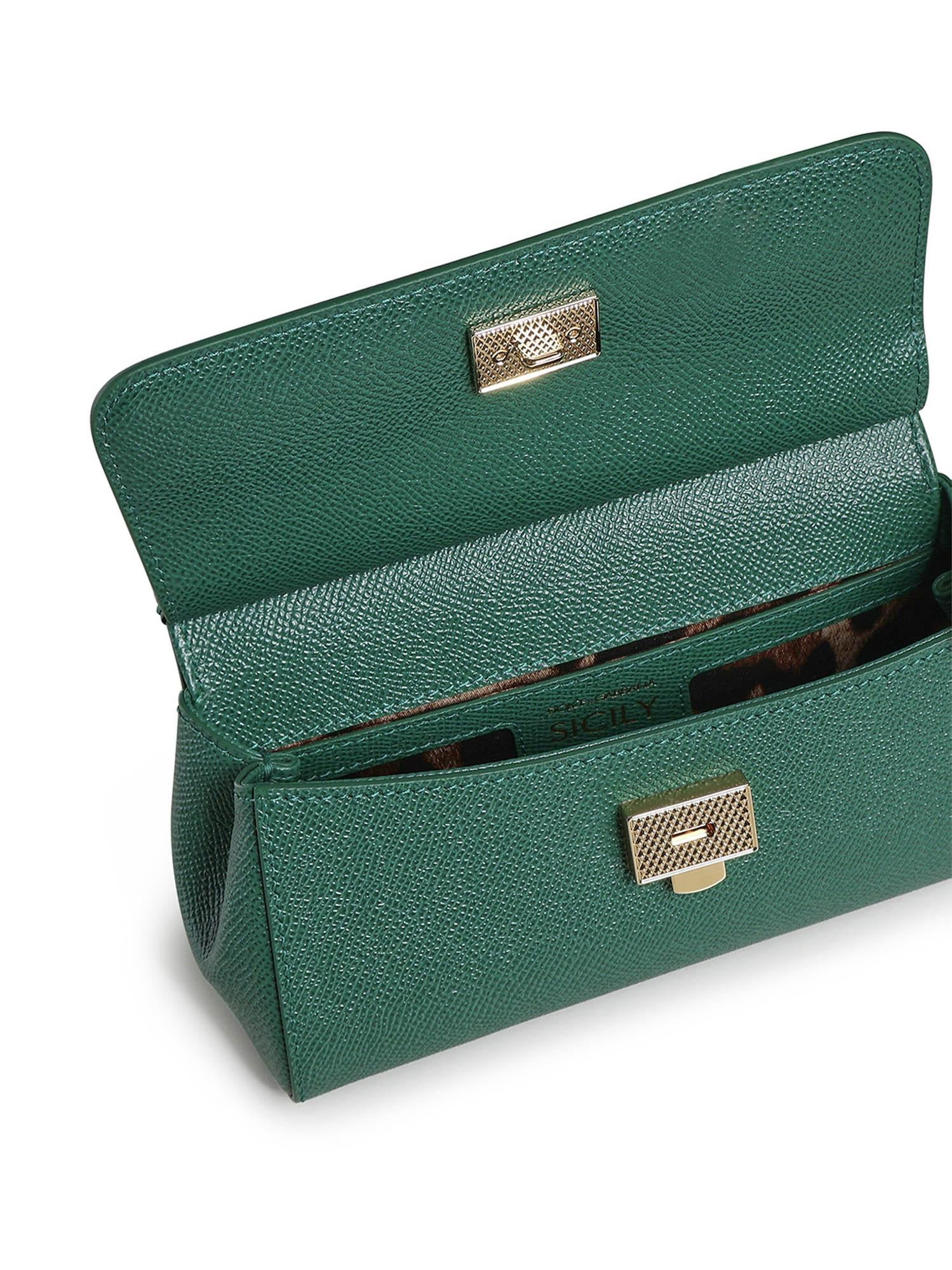Borsa a mano Sicily mini in pelle di vitello Dauphine BB7116 B100187174 DOLCE & GABBANA 